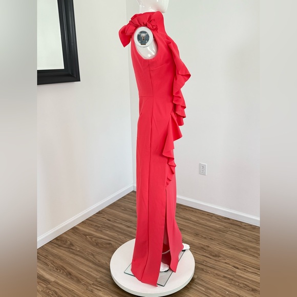 Chiara Boni La Petite Robe Pervinca Asymmetric Ruffled Maxi Dress 8 - Picture 8 of 10